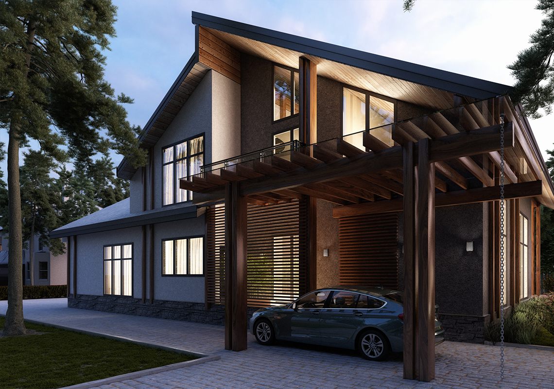 Построим дом в стиле модерн 🔑 под ключ - готовые проекты и цены от .