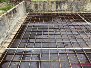 Начинаем армирование плиты перекрытия.