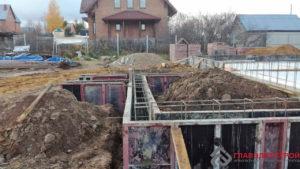 Установлена опалубка лент.