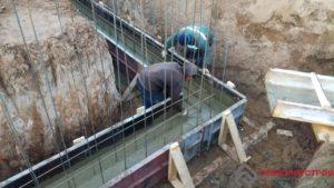 Закончили заливку.